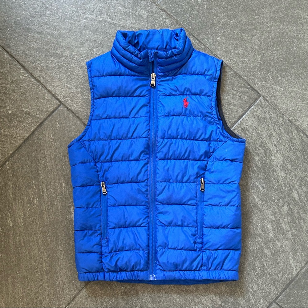Ralph Lauren Blue Light Weight Puffer Vest. Size 5 boys